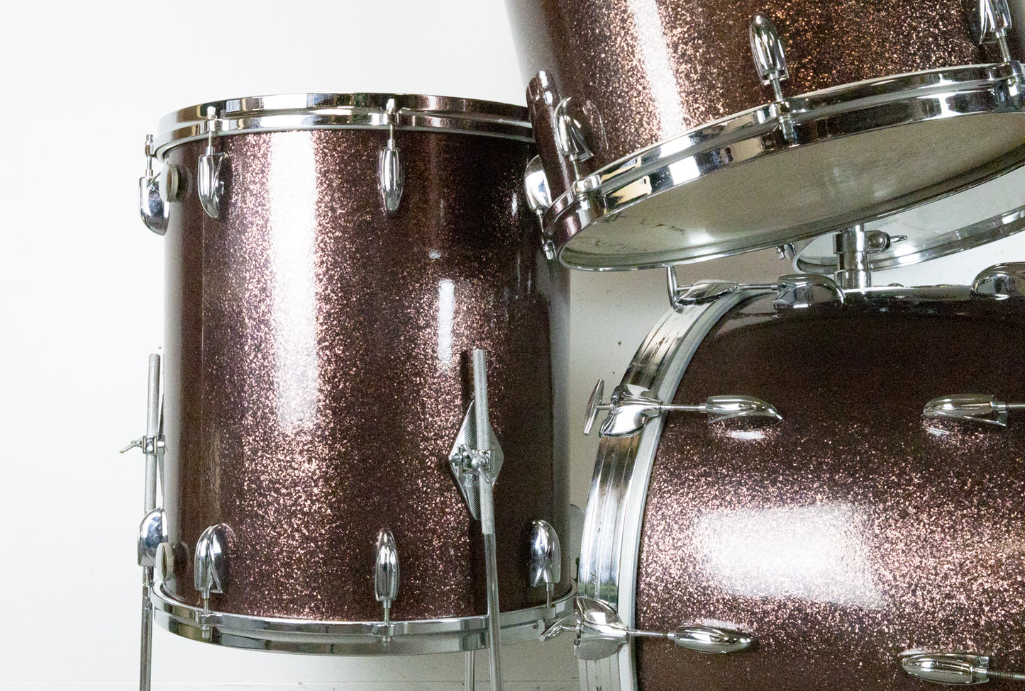 1970s Gretsch "Burgundy Sparkle" Drum Set