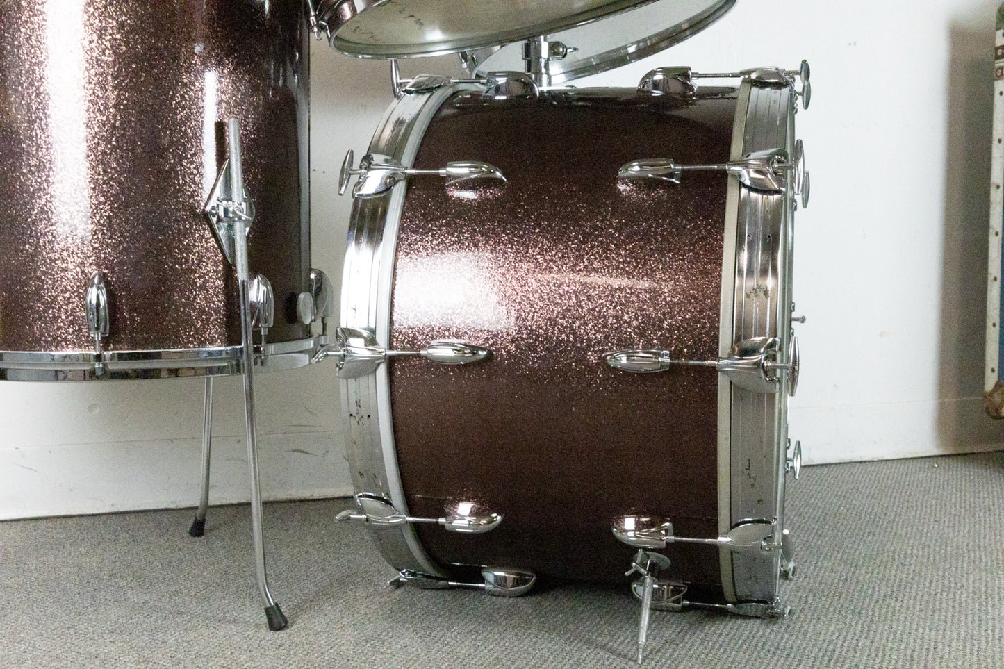 1970s Gretsch "Burgundy Sparkle" Drum Set