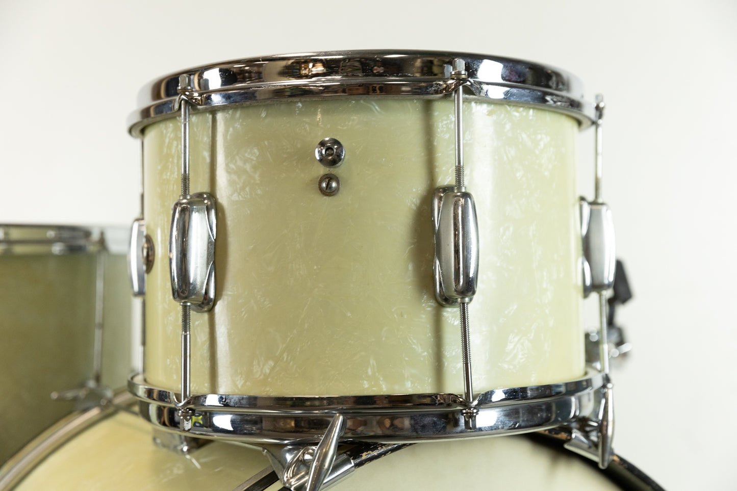 1960s Slingerland Stage Band White Marine Pearl Drum Set