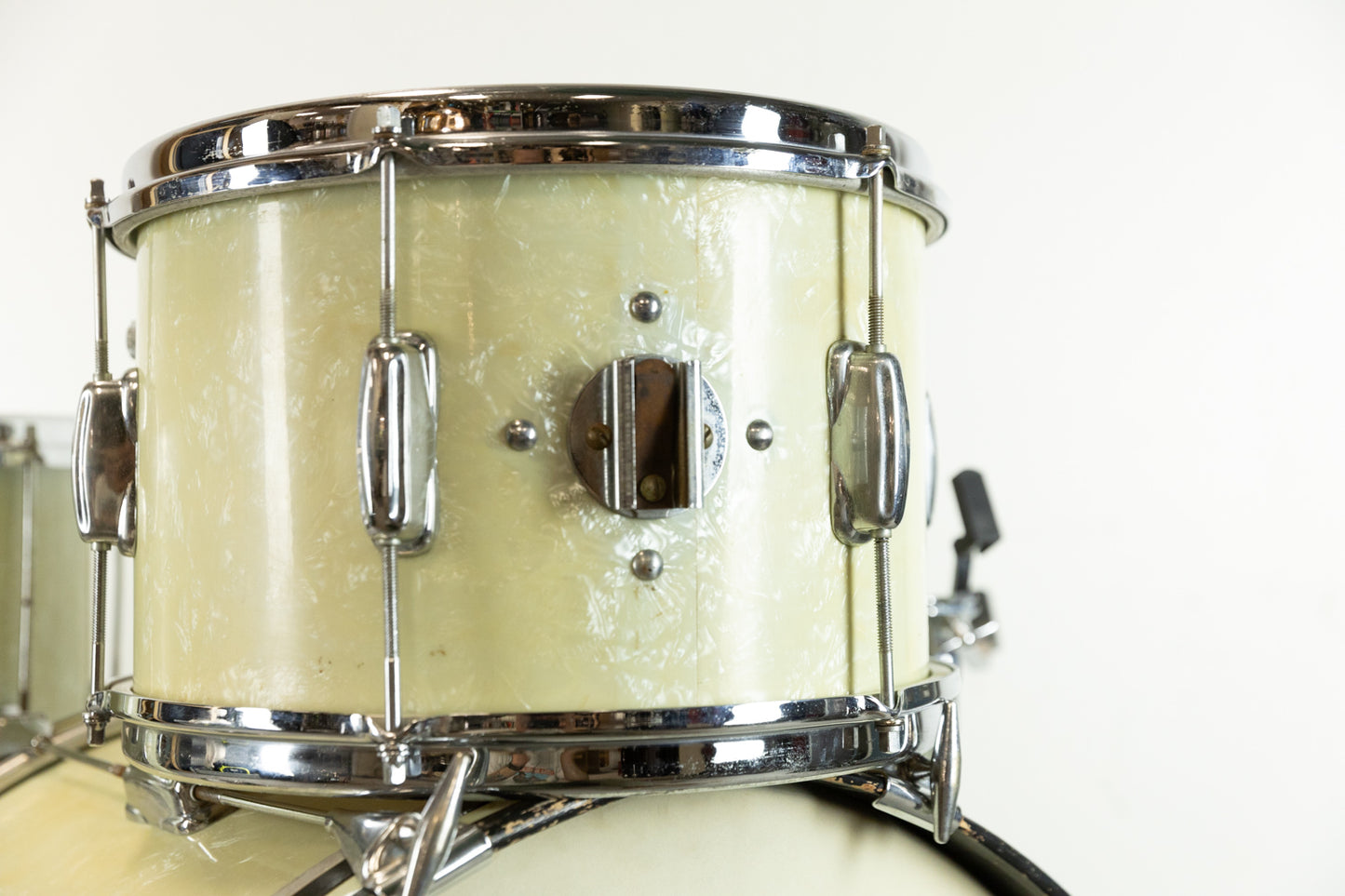 1960s Slingerland Stage Band White Marine Pearl Drum Set