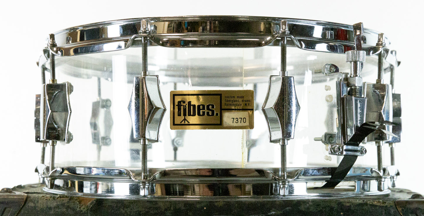 1970s Fibes 5.5x14 Crystallite Snare Drum