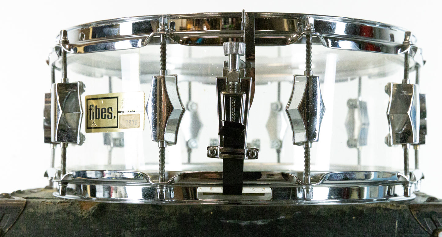 1970s Fibes 5.5x14 Crystallite Snare Drum