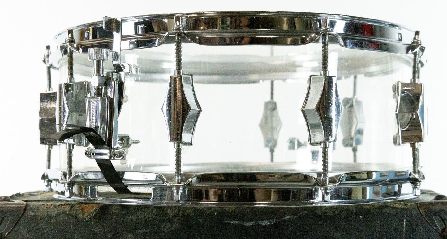 1970s Fibes 5.5x14 Crystallite Snare Drum