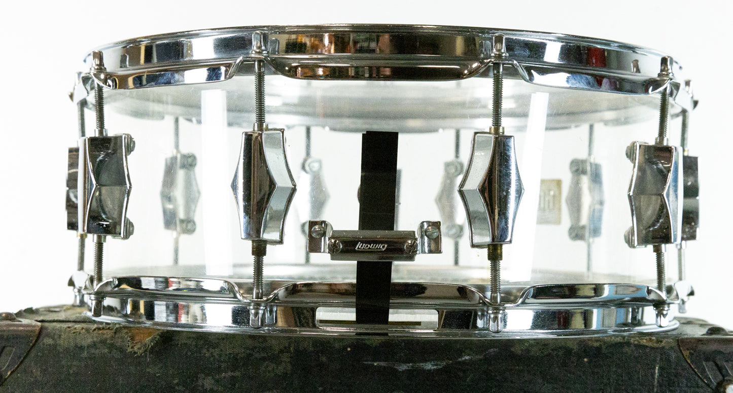 1970s Fibes 5.5x14 Crystallite Snare Drum