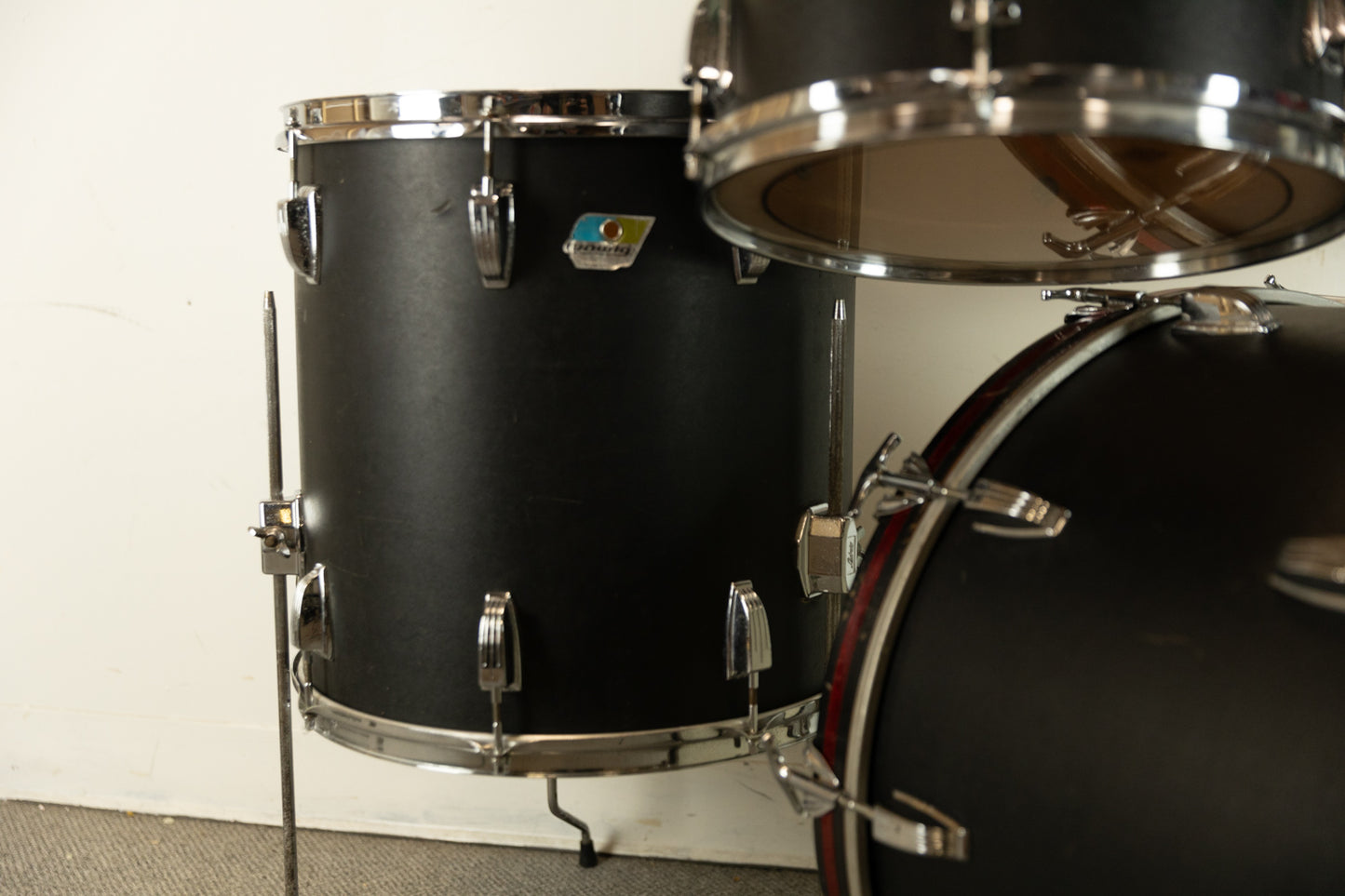 1970s Ludwig Black Panther Hollywood Drum Set