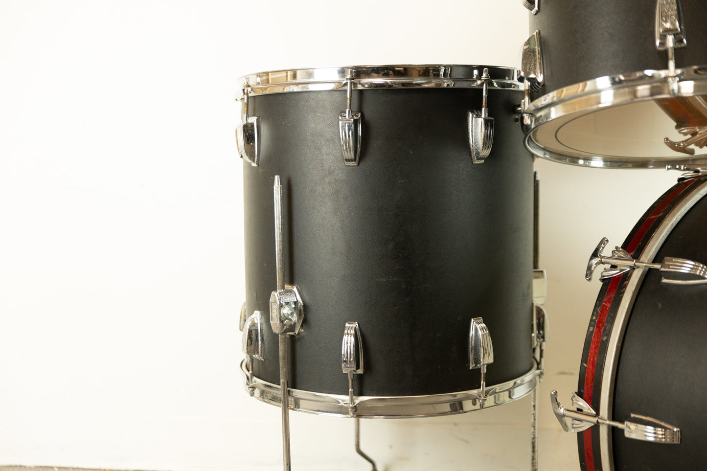1970s Ludwig Black Panther Hollywood Drum Set