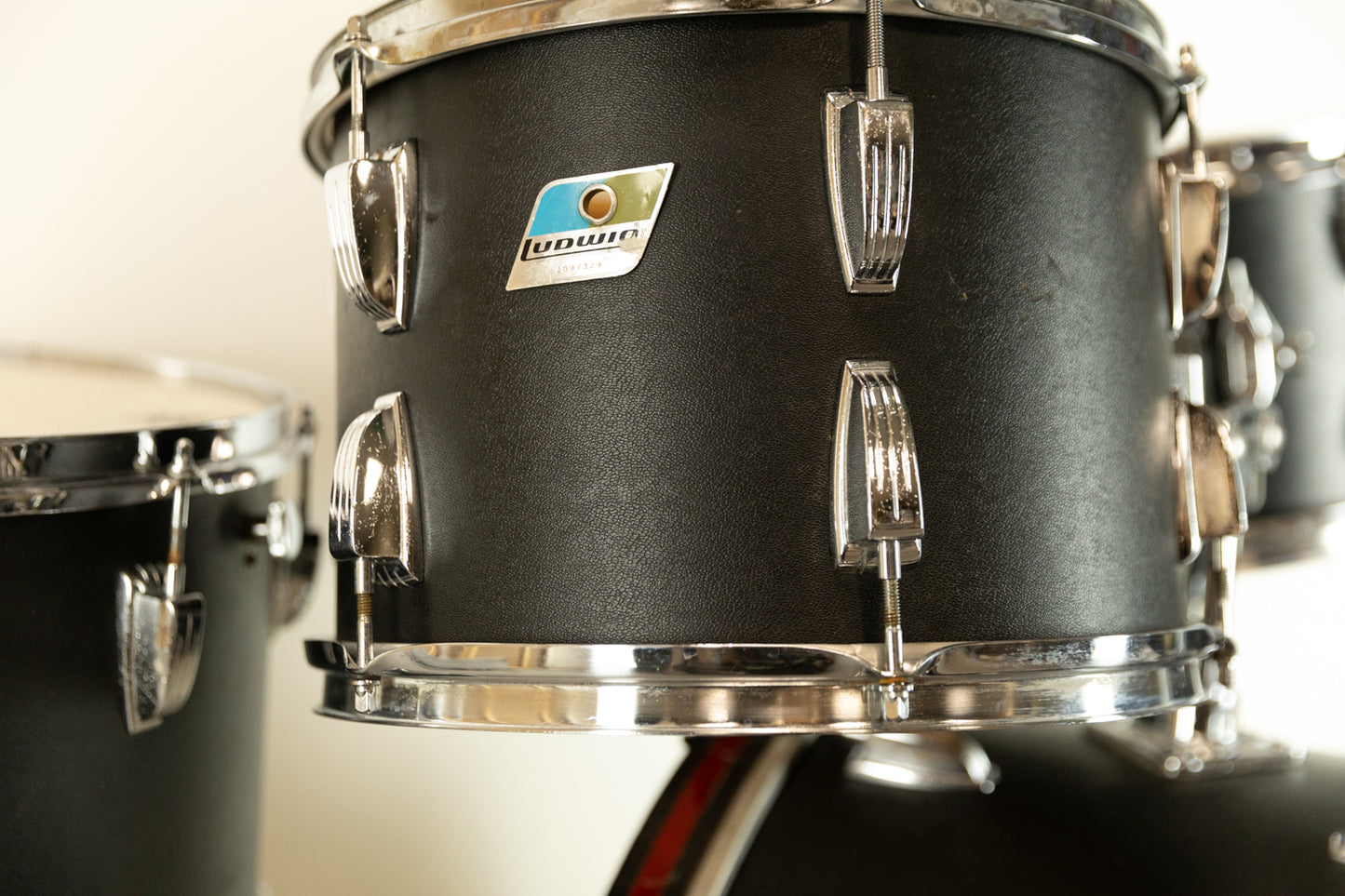 1970s Ludwig Black Panther Hollywood Drum Set