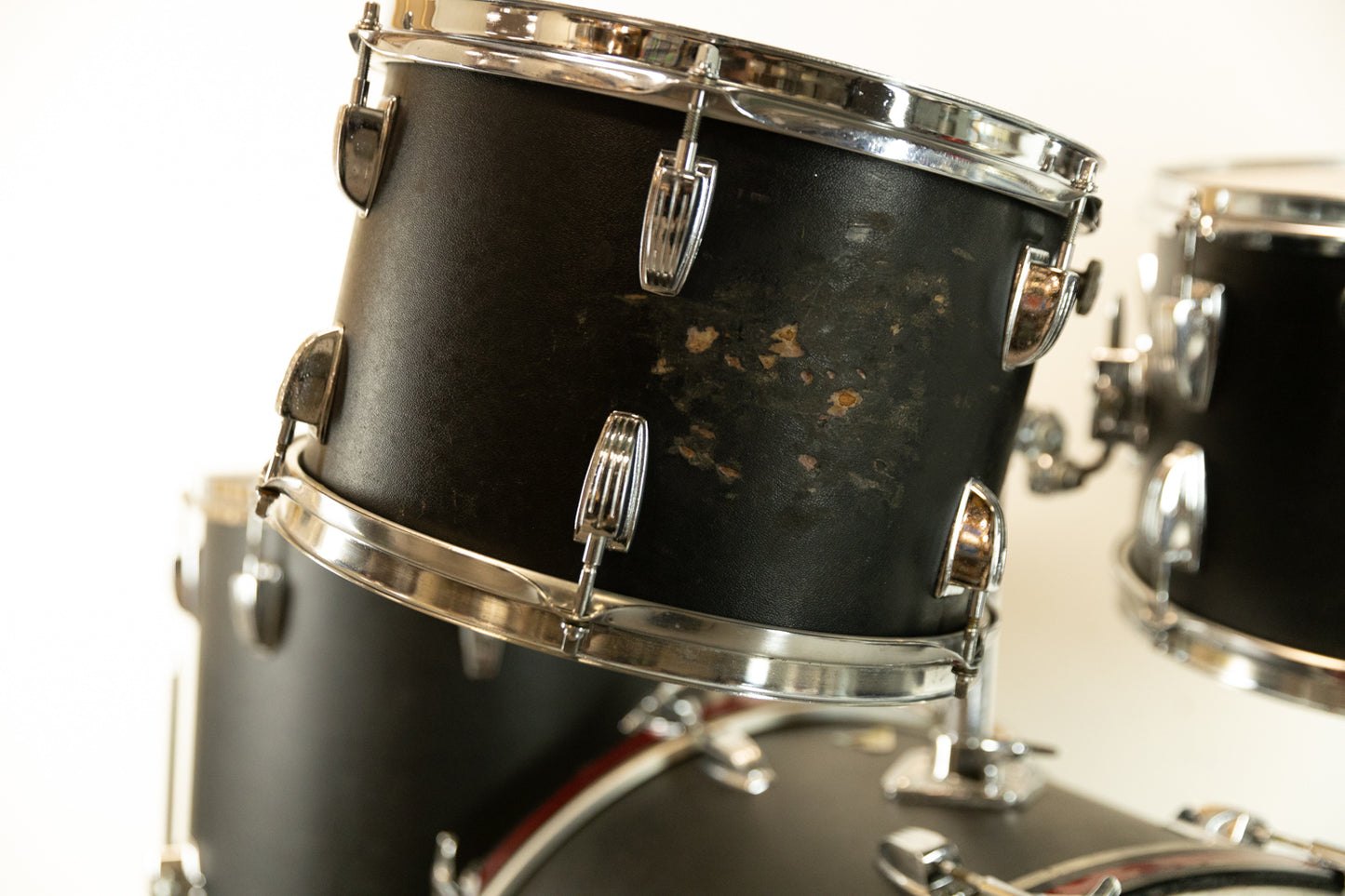 1970s Ludwig Black Panther Hollywood Drum Set