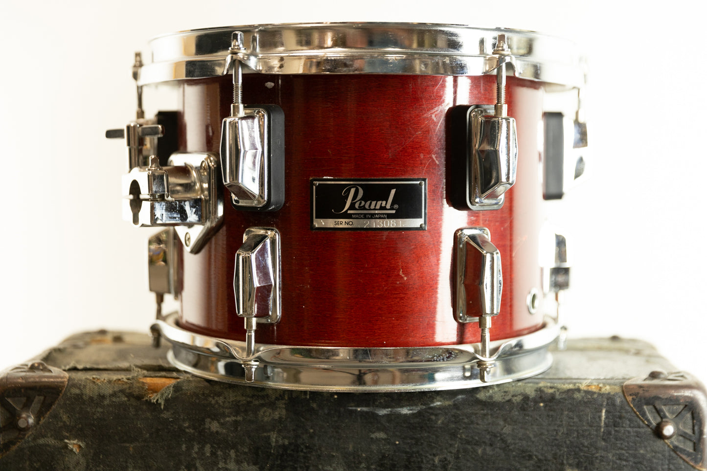 1980s Pearl 8x10 "Extender" Rosewood Lacquer Tom
