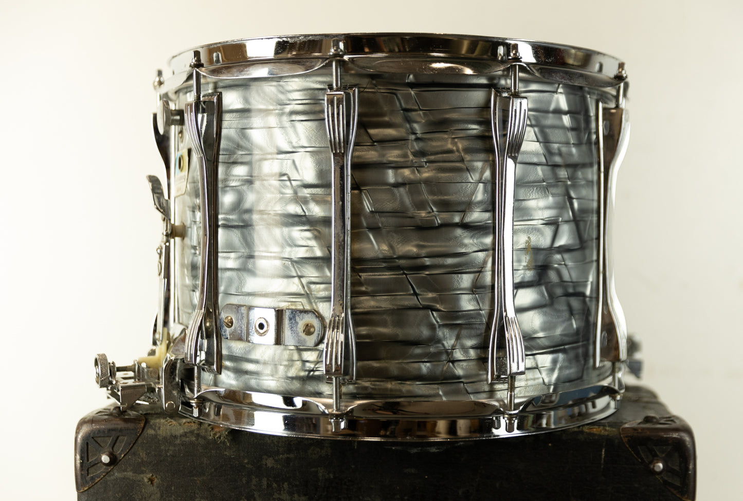 1970s Ludwig 10x14 High Tension Sky Blue Pearl Snare Drum
