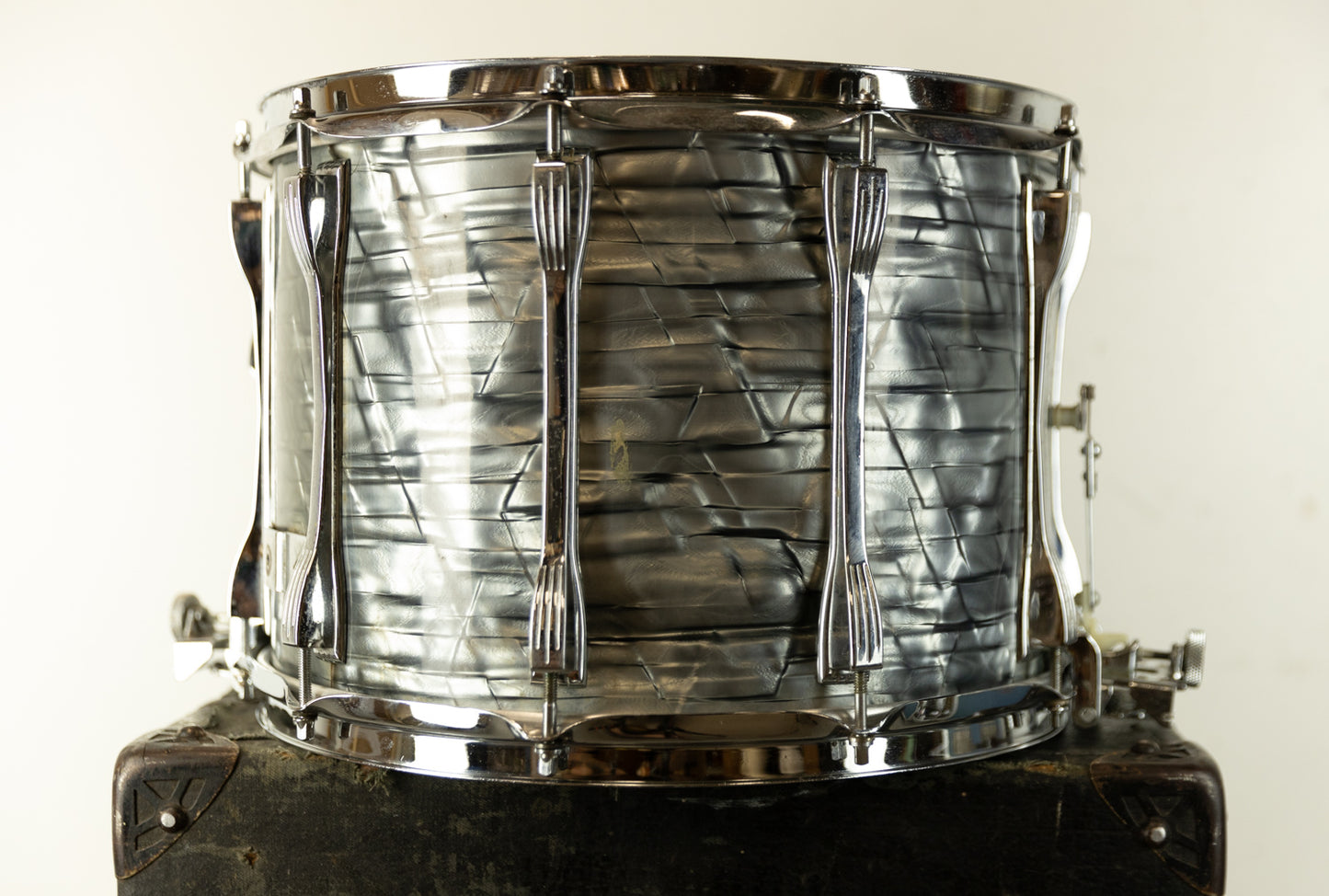 1970s Ludwig 10x14 High Tension Sky Blue Pearl Snare Drum