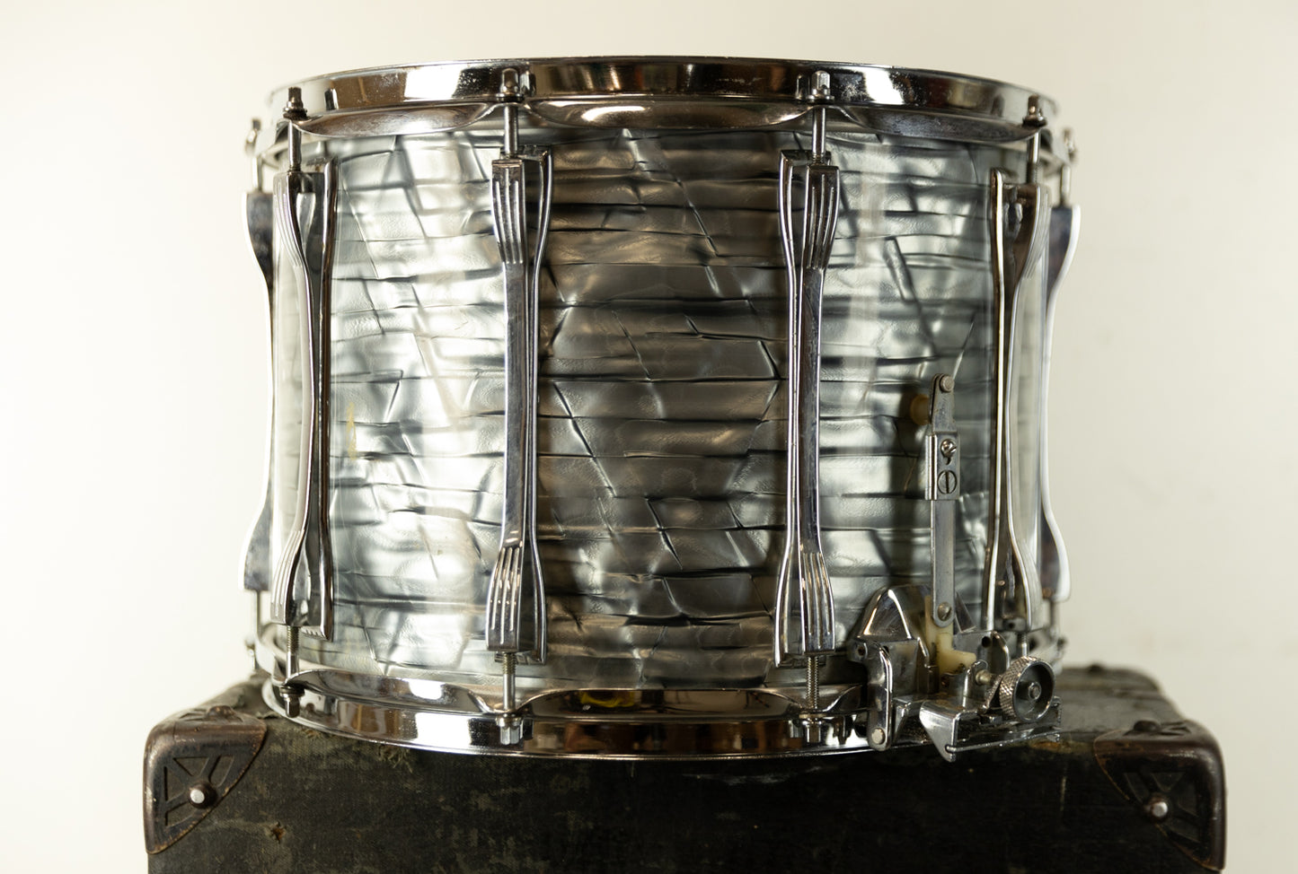 1970s Ludwig 10x14 High Tension Sky Blue Pearl Snare Drum