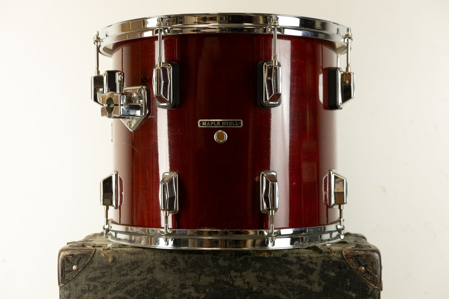 1980s Pearl 12x14 "Extender" Rosewood Lacquer Tom
