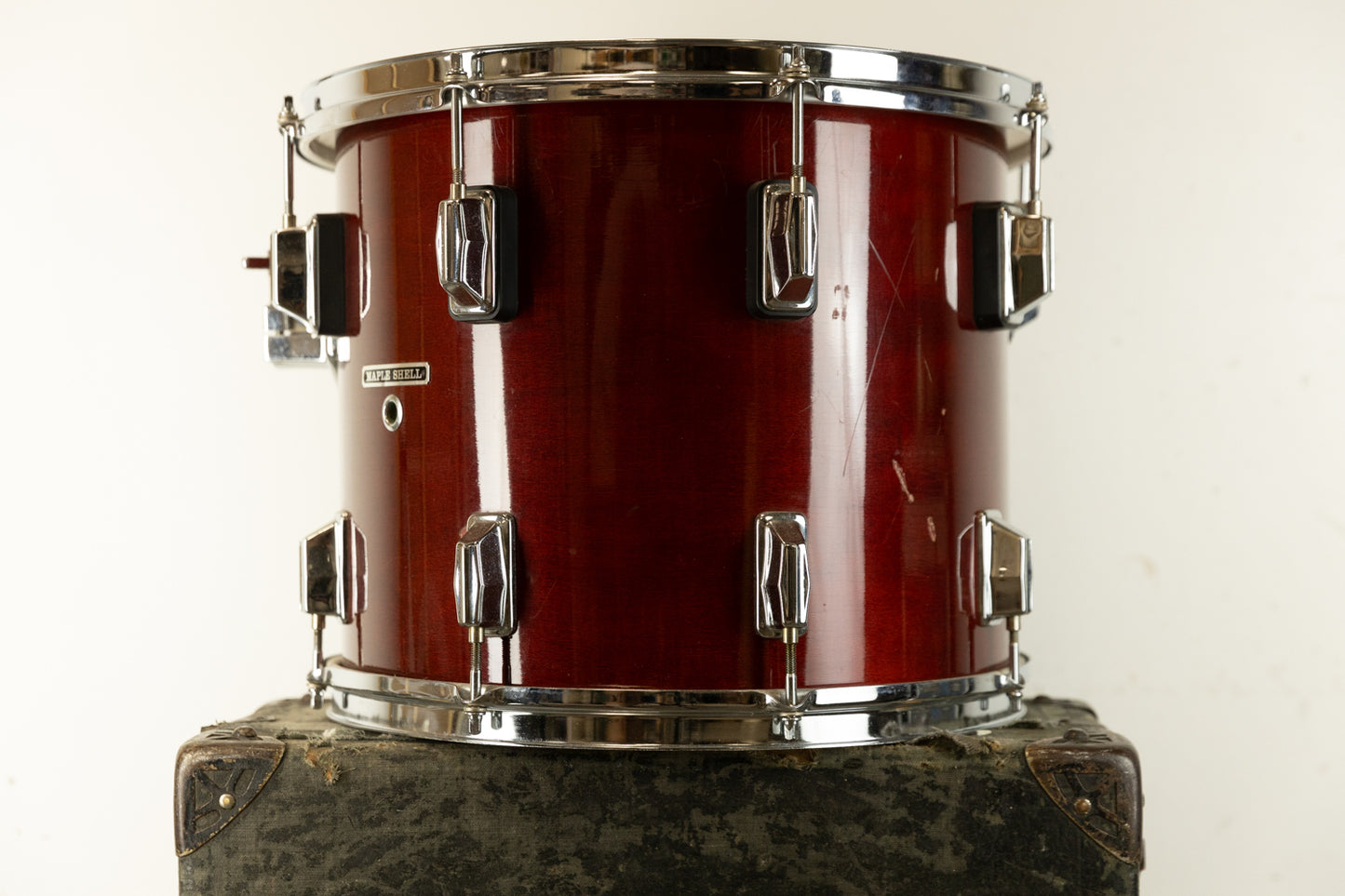 1980s Pearl 12x14 "Extender" Rosewood Lacquer Tom