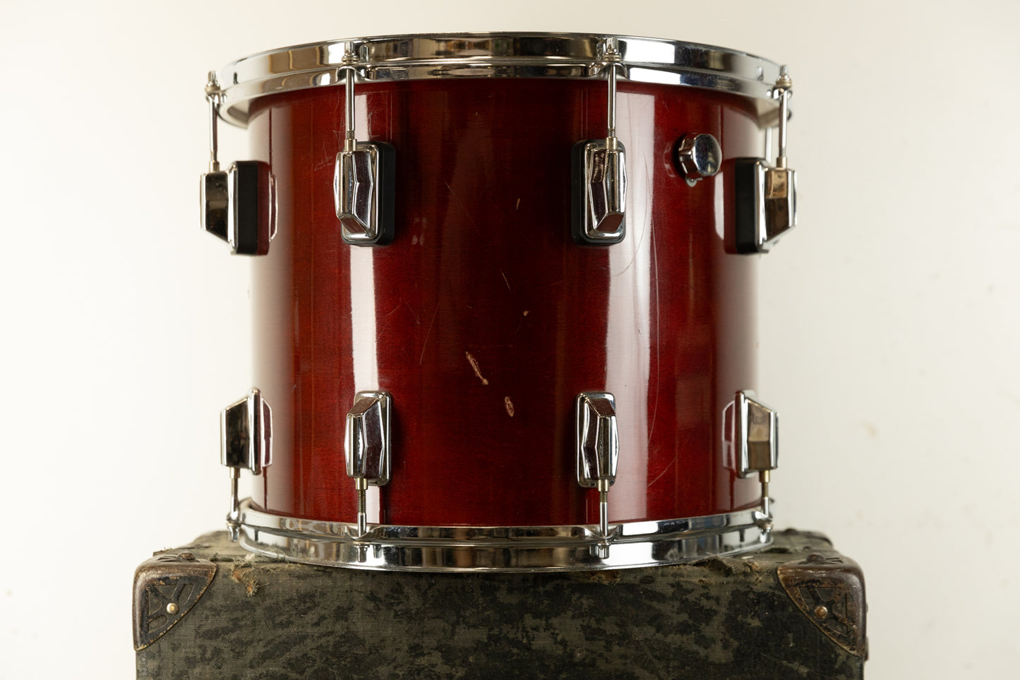 1980s Pearl 12x14 "Extender" Rosewood Lacquer Tom