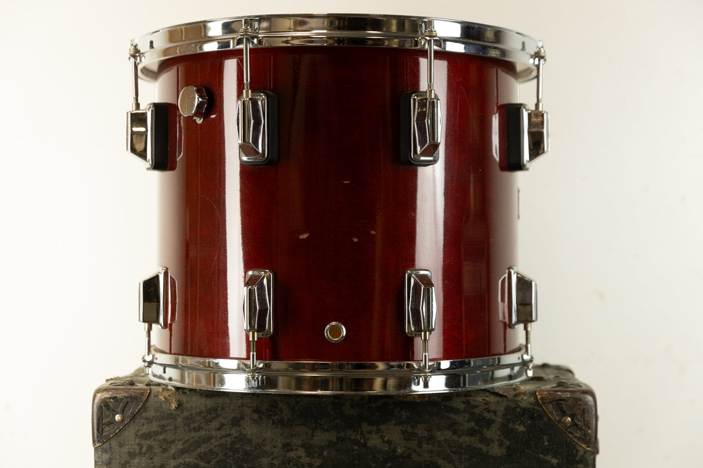 1980s Pearl 12x14 "Extender" Rosewood Lacquer Tom