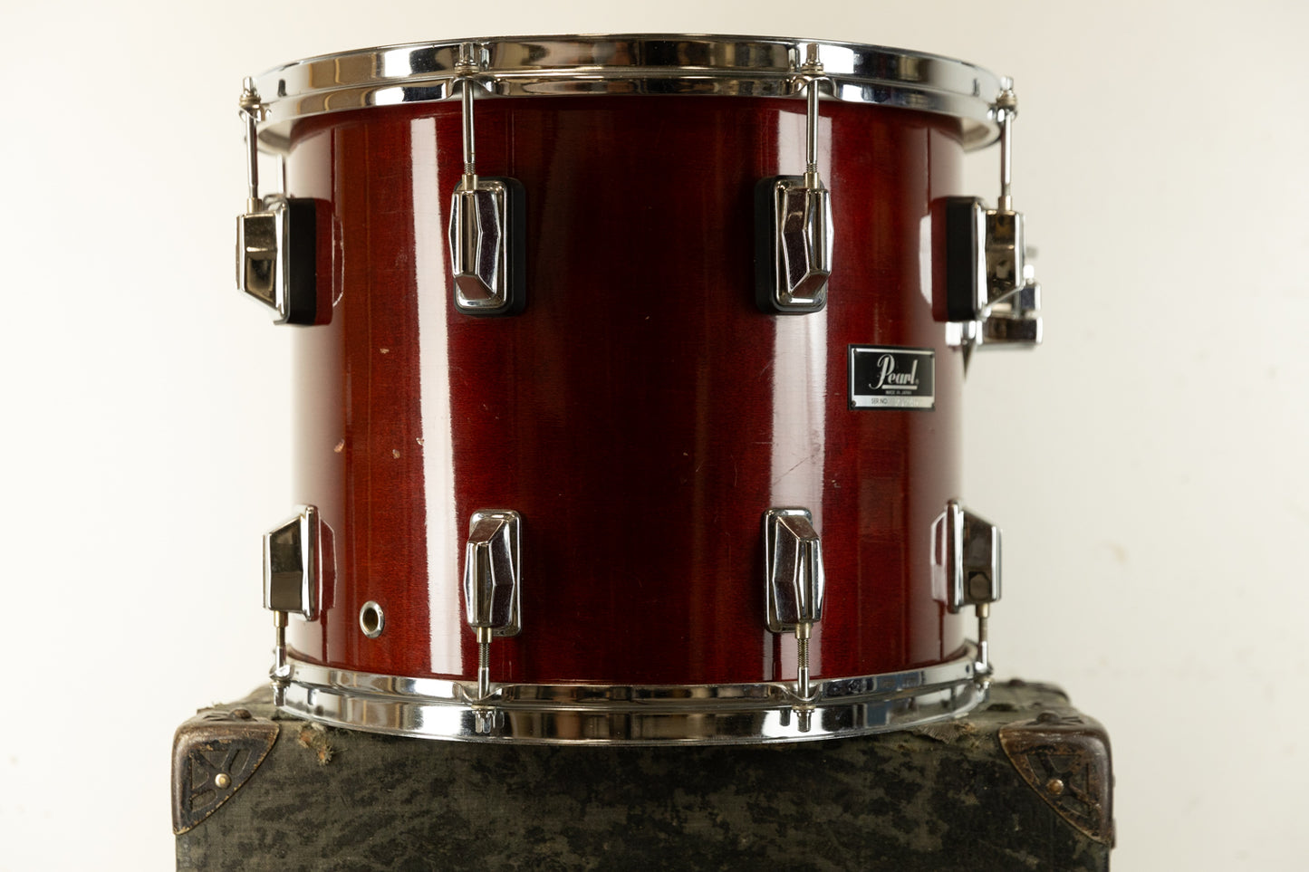 1980s Pearl 12x14 "Extender" Rosewood Lacquer Tom