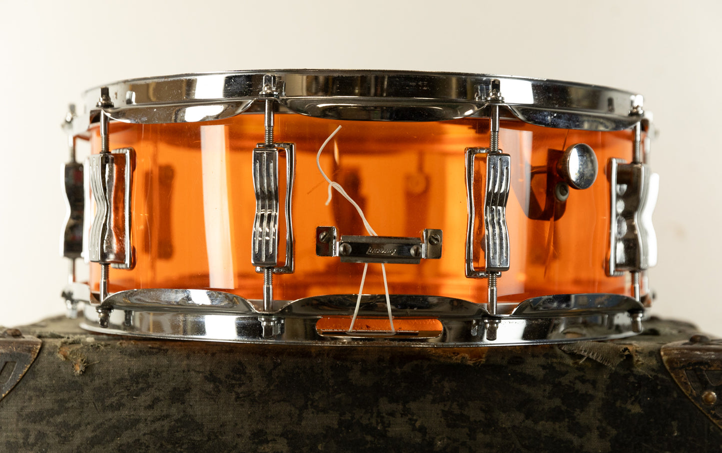 1970s Ludwig 5x14 Amber Vistalite Snare Drum