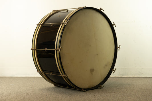 1941 Leedy 12x26 Black Lacquer Spartan Bass Drum