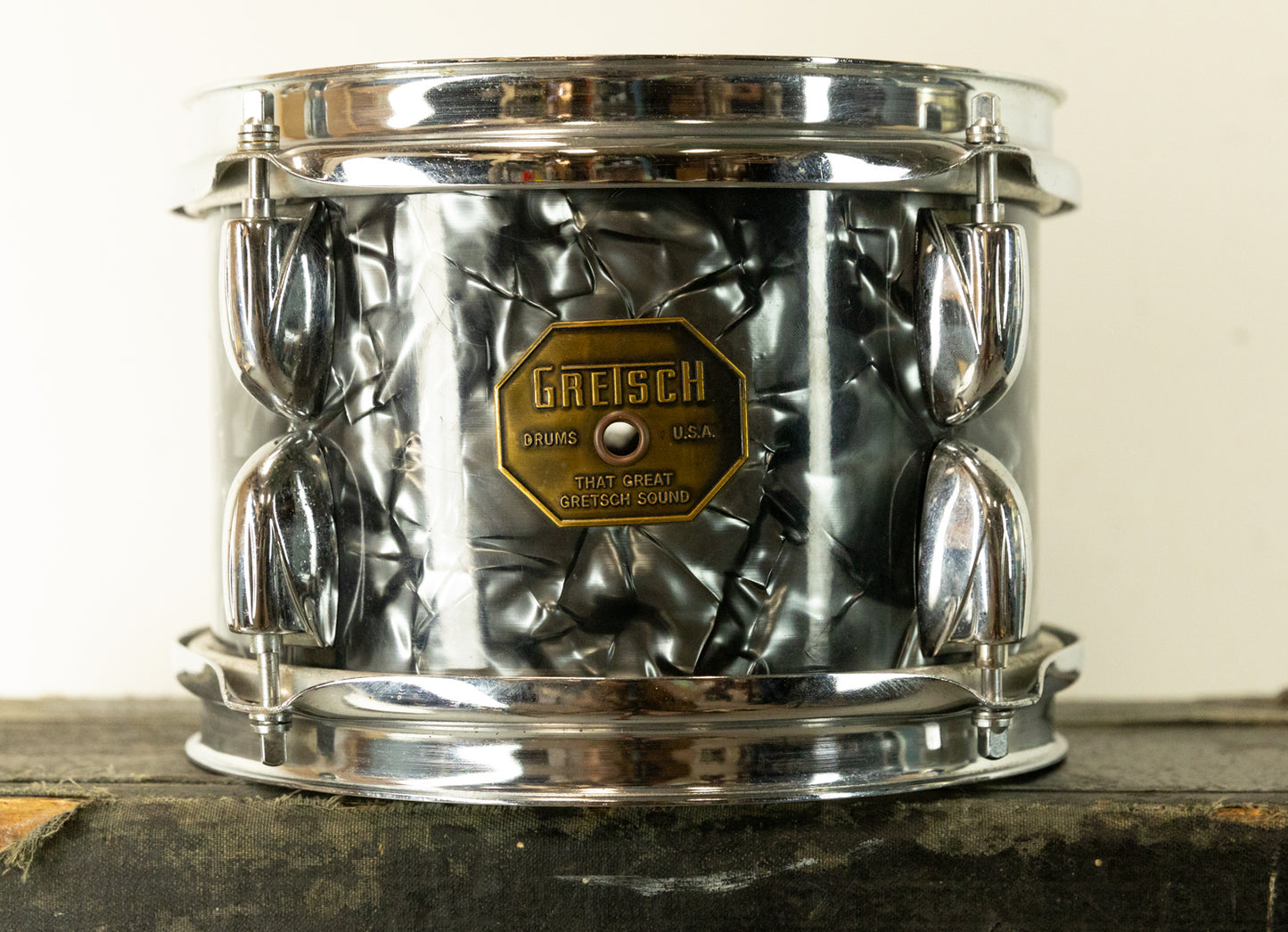 1970s Gretsch 6x8" Black Diamond Pearl Tom