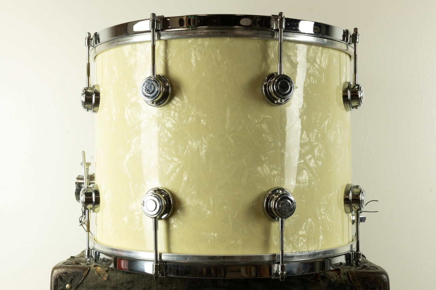 1950s George Way 12x15 Aristocrat "Parade Model" White Marine Pearl Snare Drum