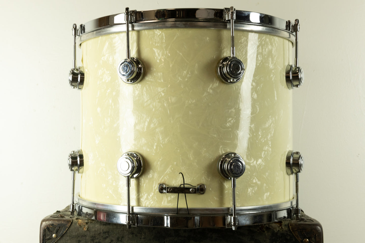 1950s George Way 12x15 Aristocrat "Parade Model" White Marine Pearl Snare Drum