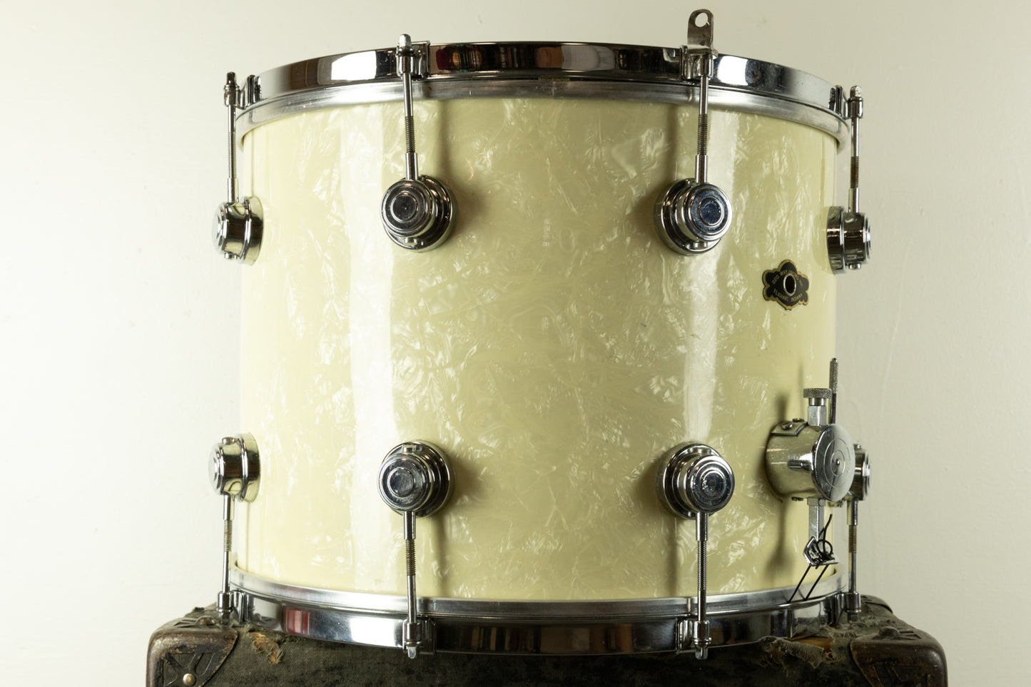 1950s George Way 12x15 Aristocrat "Parade Model" White Marine Pearl Snare Drum