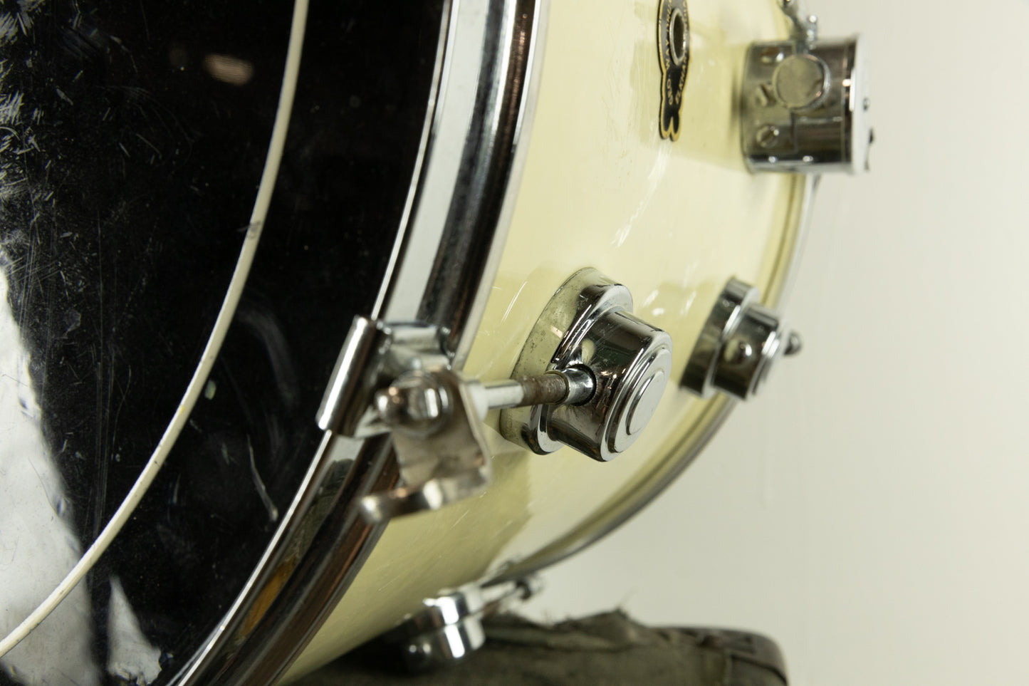 1950s George Way 12x15 Aristocrat "Parade Model" White Marine Pearl Snare Drum