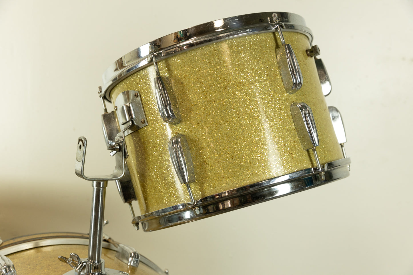 1950s Slingerland Sparkling Gold Gene Krupa Deluxe Radio King Ensemble Drum Set