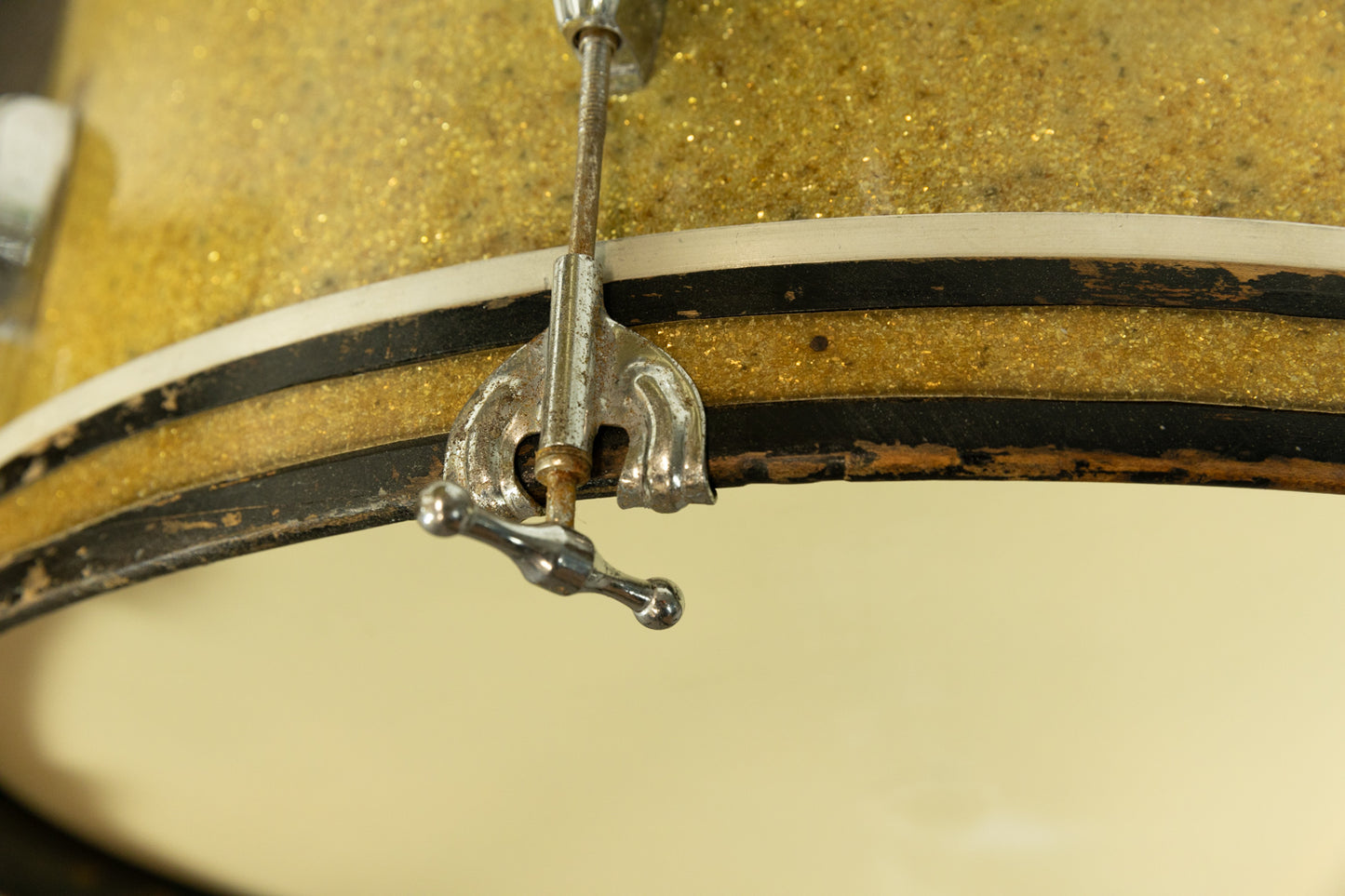 1950s Slingerland Sparkling Gold Gene Krupa Deluxe Radio King Ensemble Drum Set