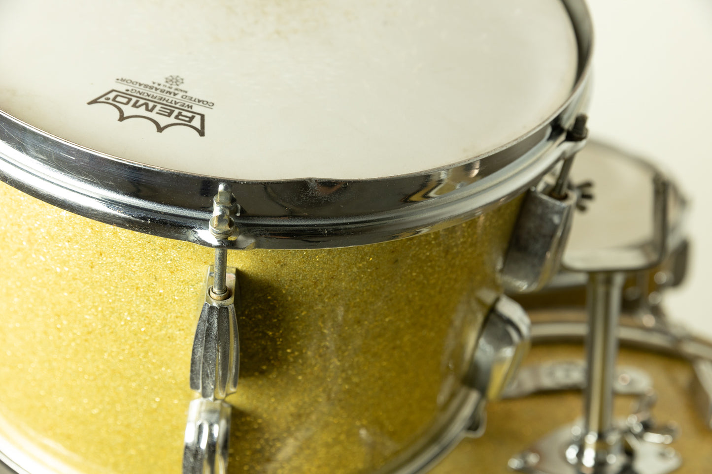 1950s Slingerland Sparkling Gold Gene Krupa Deluxe Radio King Ensemble Drum Set