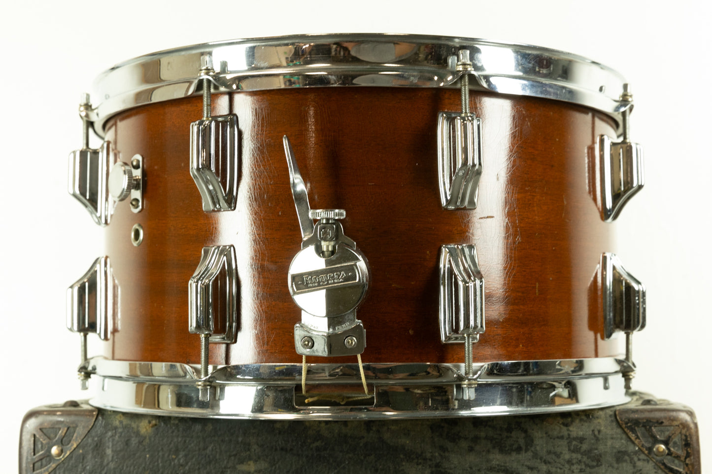 1960s Rogers 8x15 Century "Natural Mahogany" Snare Drum