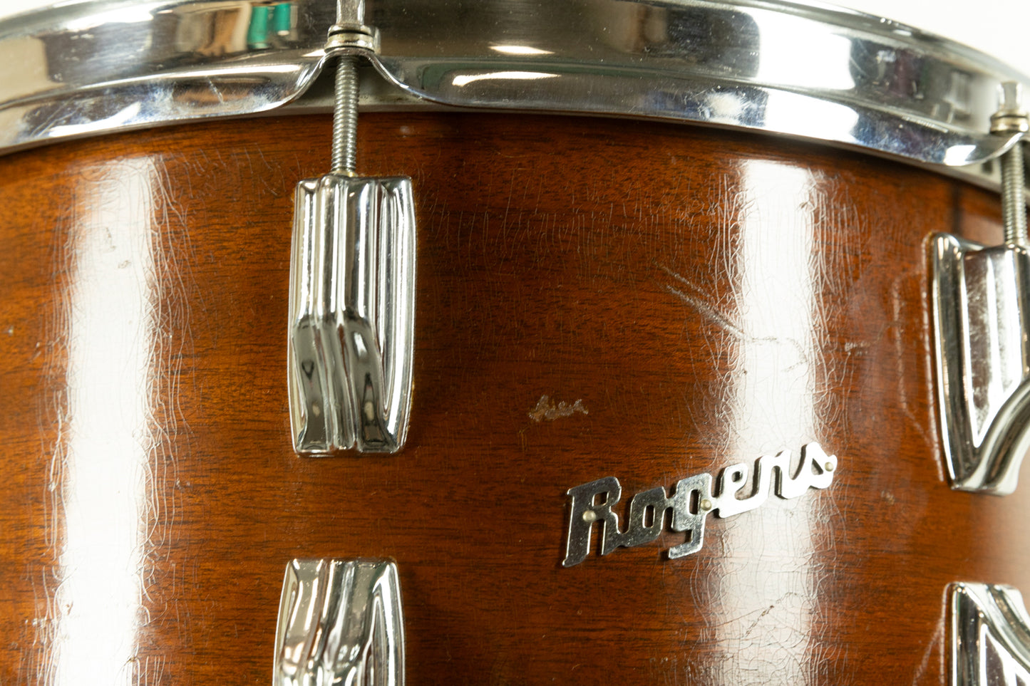 1960s Rogers 8x15 Century "Natural Mahogany" Snare Drum