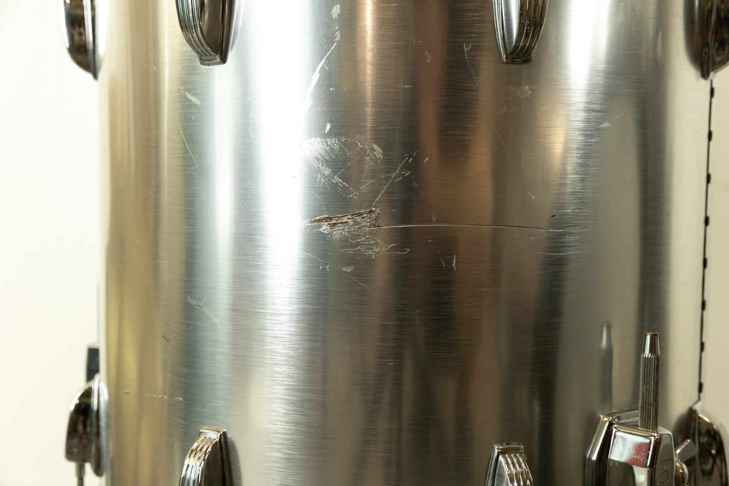 1980s Ludwig Brushed Silver "Big Beat" Drum Set
