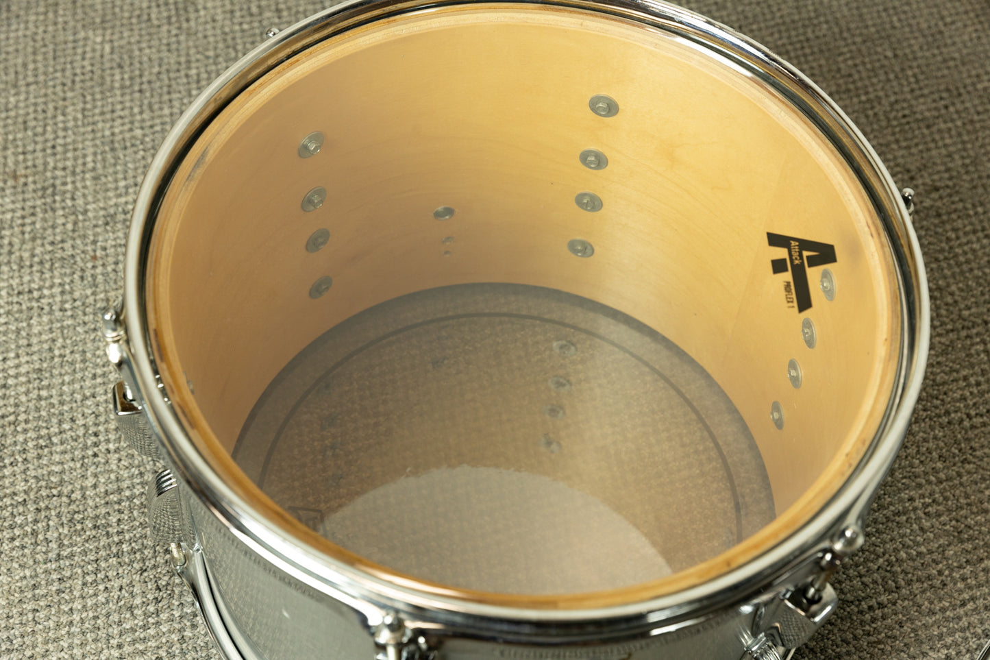 1980s Ludwig Brushed Silver "Big Beat" Drum Set