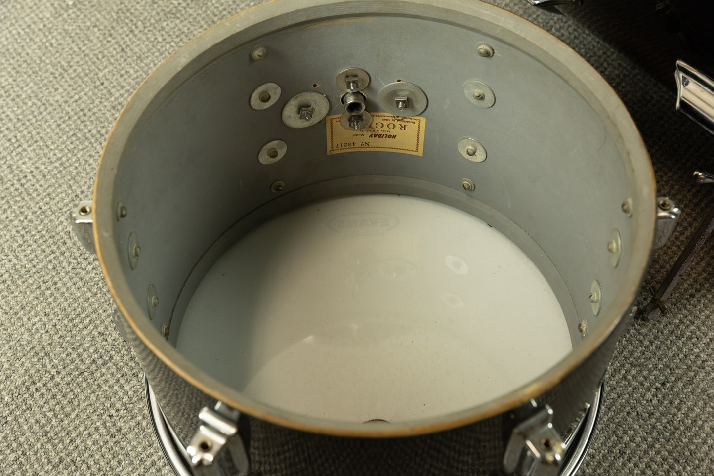 1960s Rogers Jet Black Pearl "Headliner" 14x20 9x13 and 16x16 Drum Set