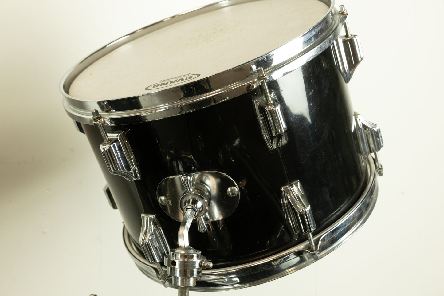 1960s Rogers Jet Black Pearl "Headliner" 14x20 9x13 and 16x16 Drum Set