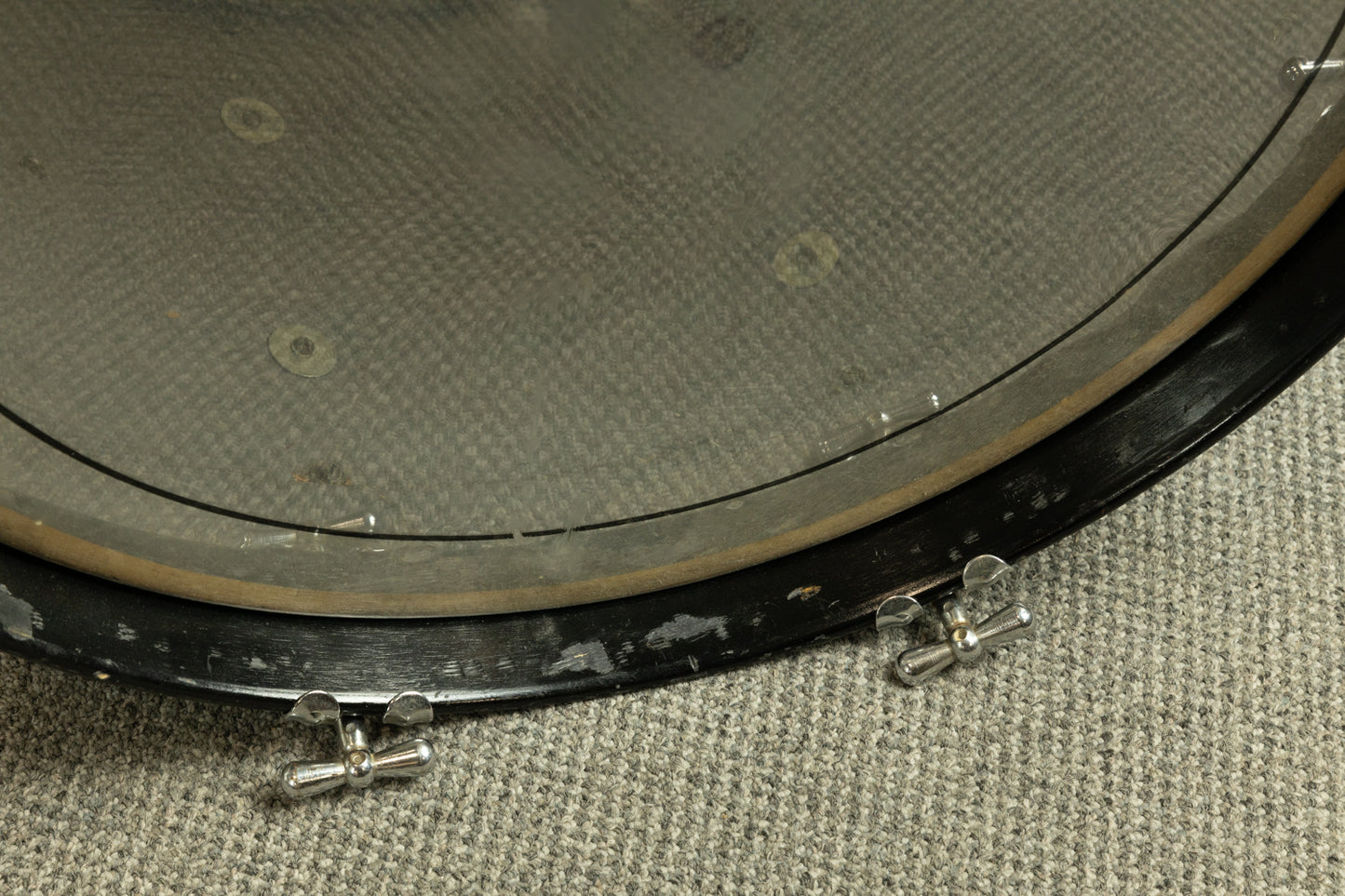 1960s Rogers Jet Black Pearl "Headliner" 14x20 9x13 and 16x16 Drum Set