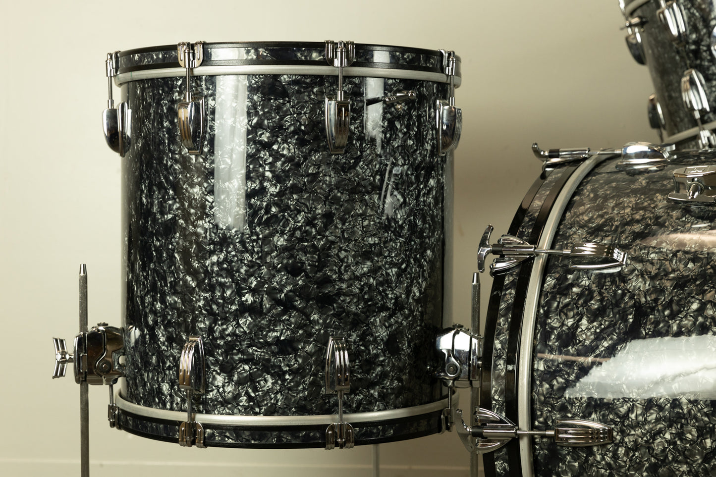 2018 Ludwig Legacy Mahogany Black Diamond Pearl Drum Set