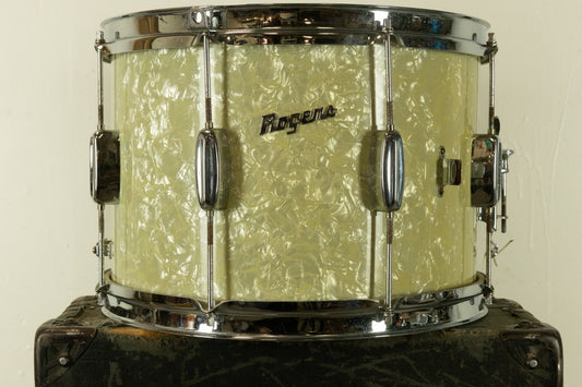 1960s Rogers 10x14 Cambridge White Marine Pearl Snare Drum