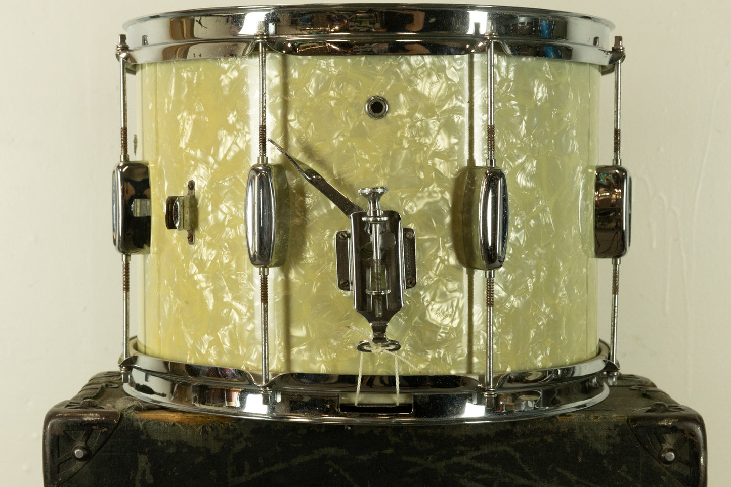 1960s Rogers 10x14 Cambridge White Marine Pearl Snare Drum