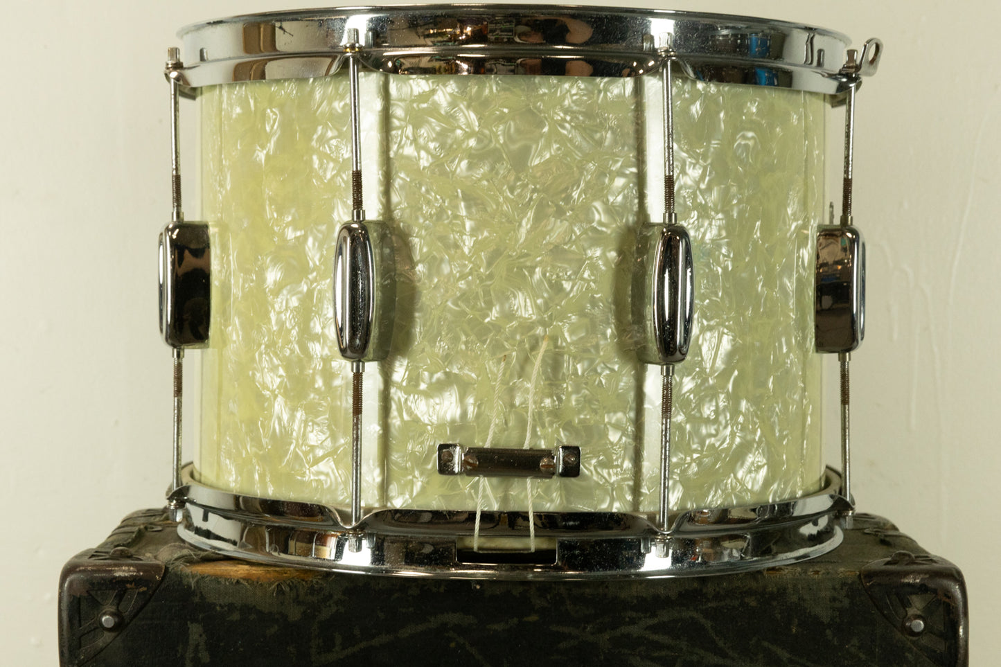 1960s Rogers 10x14 Cambridge White Marine Pearl Snare Drum