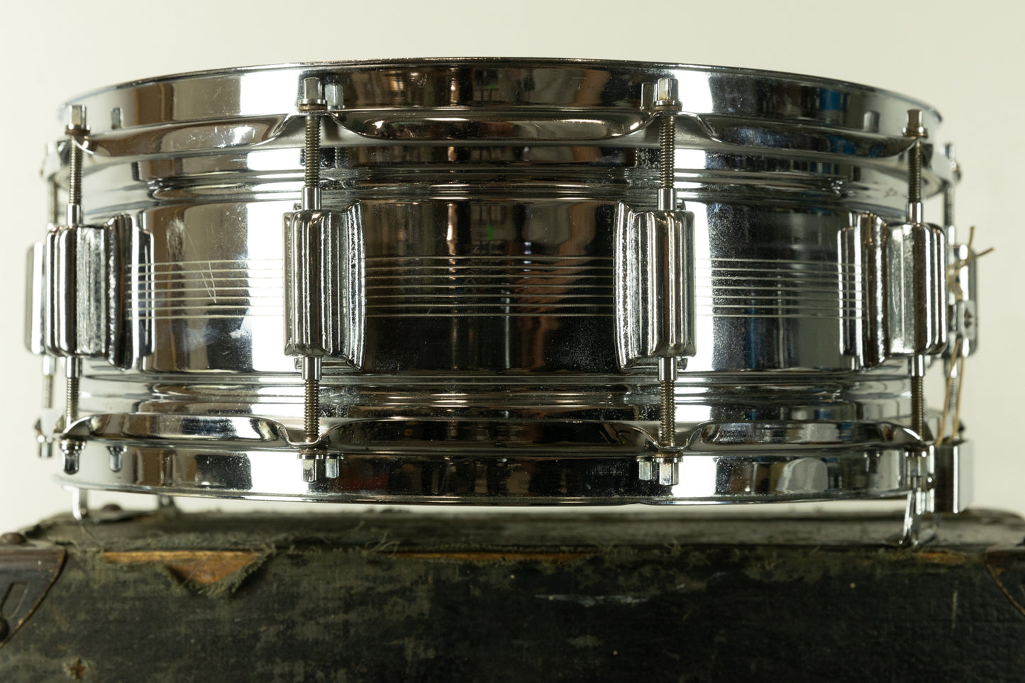 1960s Rogers 5x14 7-Line Dynasonic Snare Drum