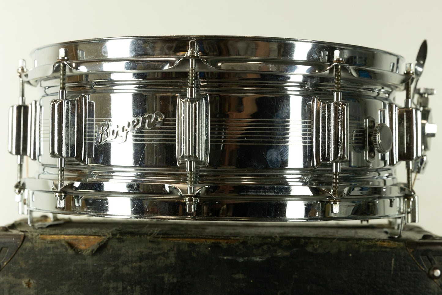 1960s Rogers 5x14 7-Line Dynasonic Snare Drum