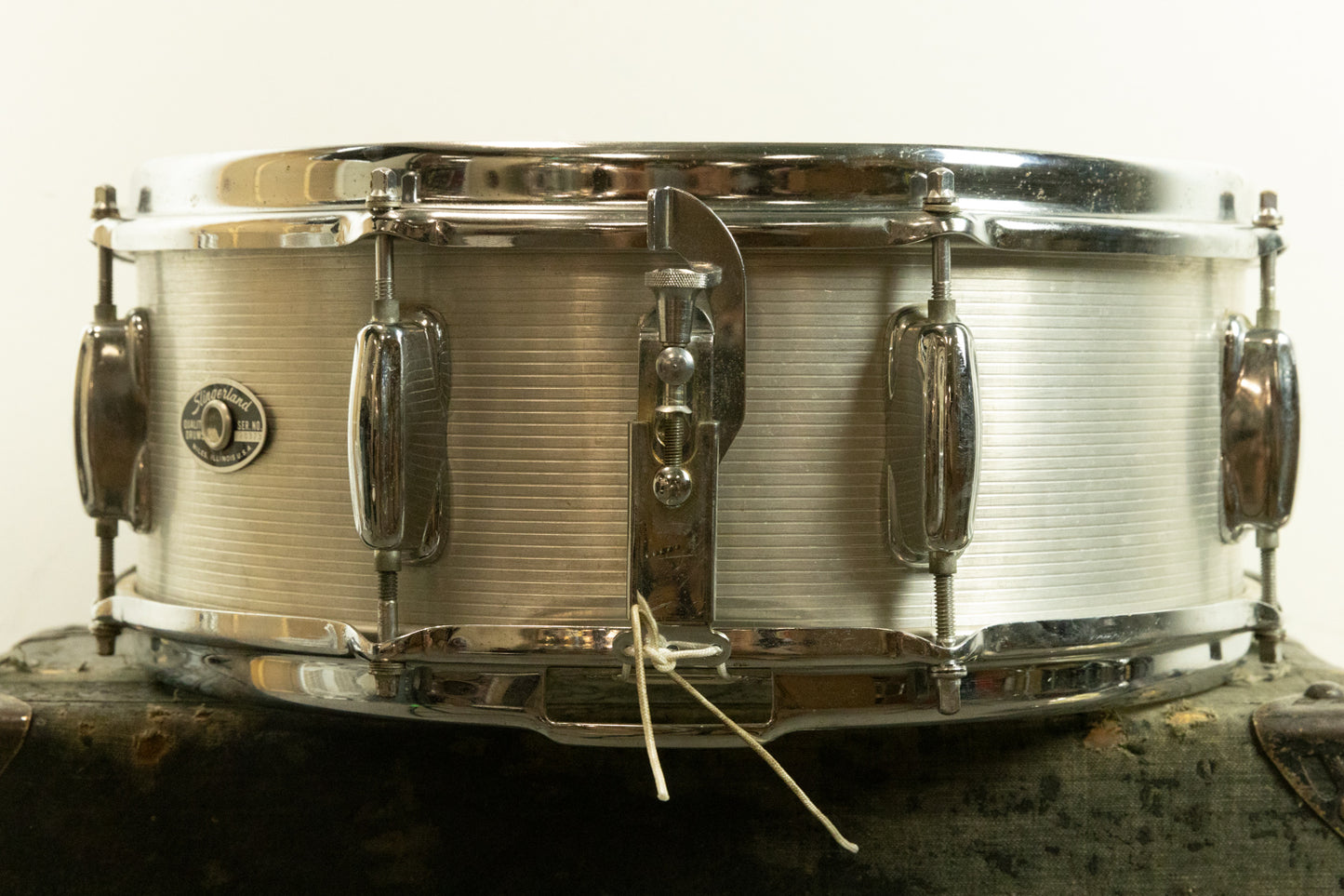 1970s Slingerland 5x14 Ribbed Aluminum Snare Drum