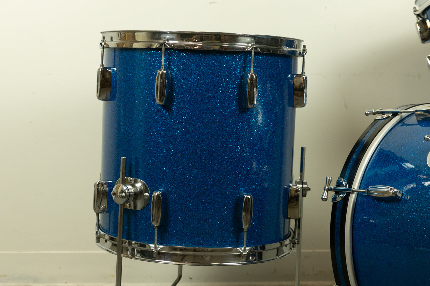 1960s Rogers Swingtime Blue Sparkle Pearl Drum Set