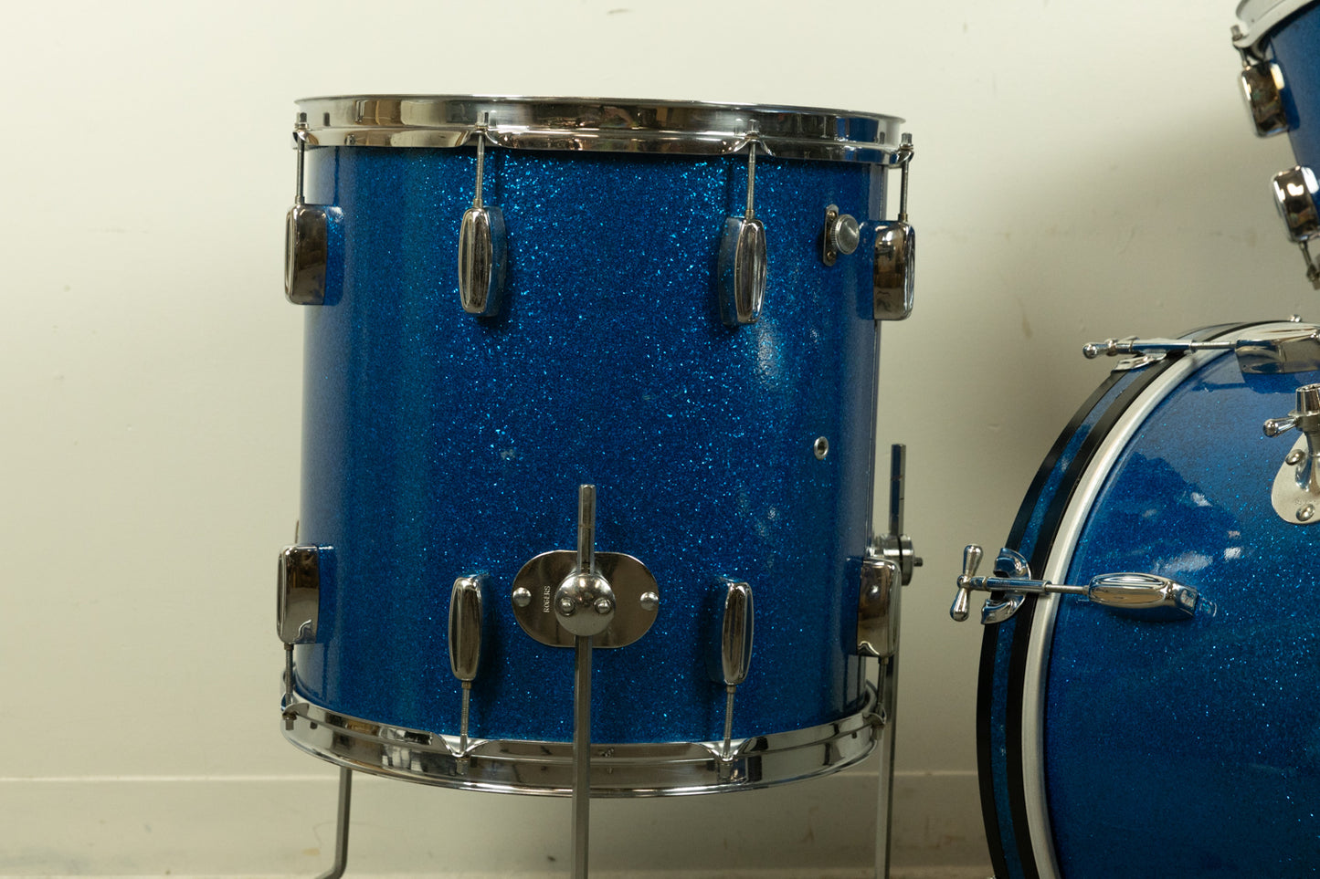 1960s Rogers Swingtime Blue Sparkle Pearl Drum Set