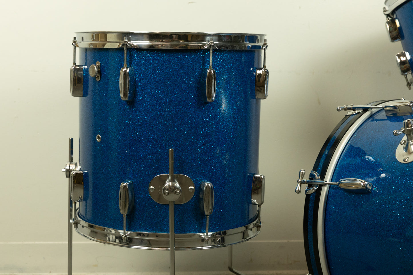 1960s Rogers Swingtime Blue Sparkle Pearl Drum Set