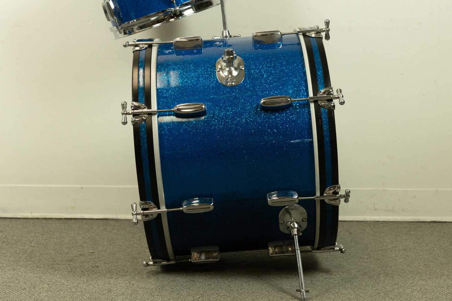 1960s Rogers Swingtime Blue Sparkle Pearl Drum Set