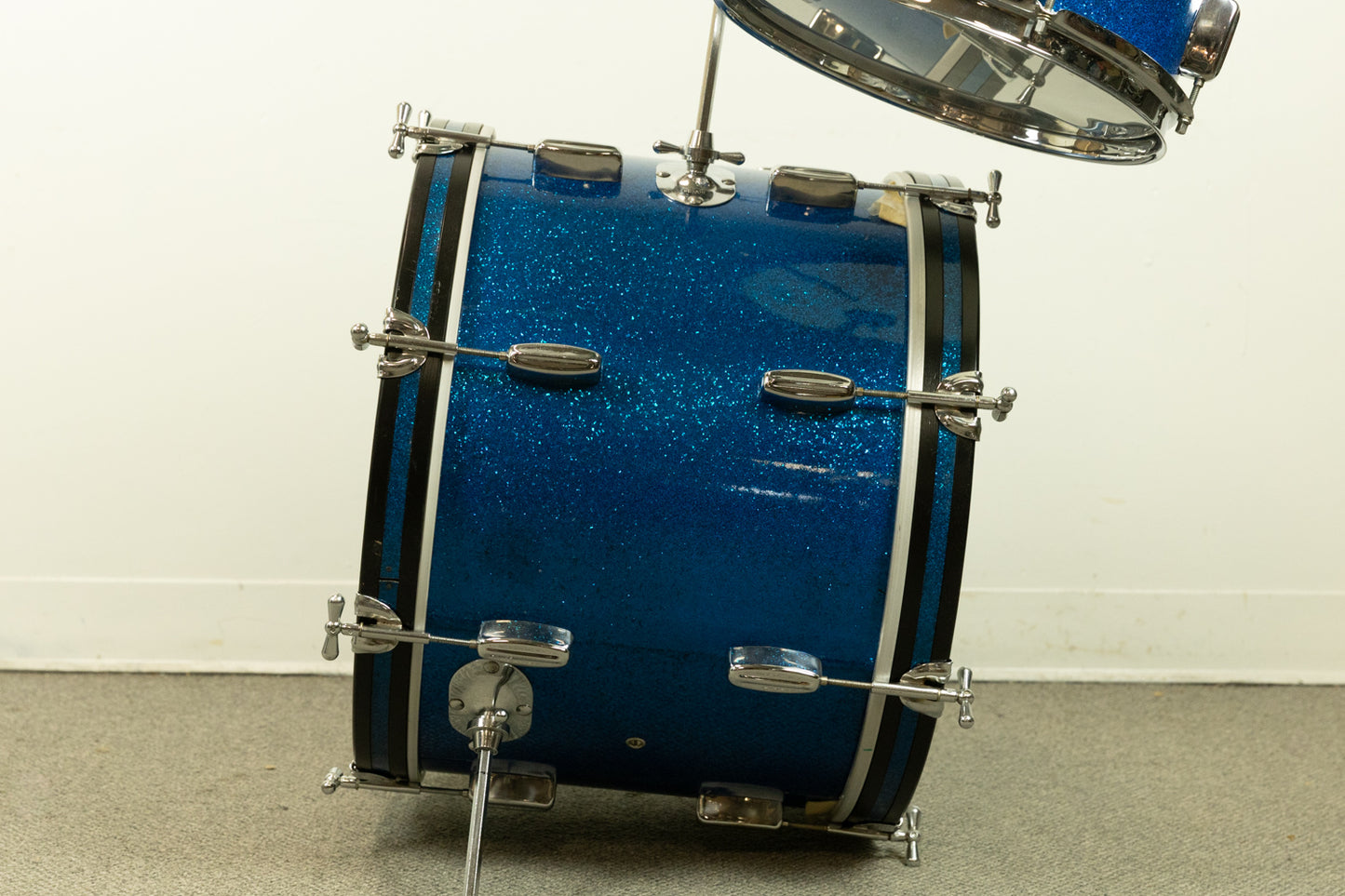 1960s Rogers Swingtime Blue Sparkle Pearl Drum Set